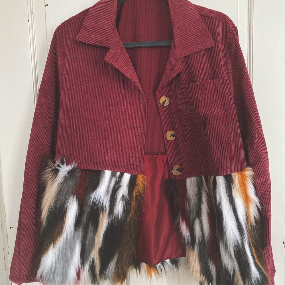 Corduroy x Faux Fur Jacket